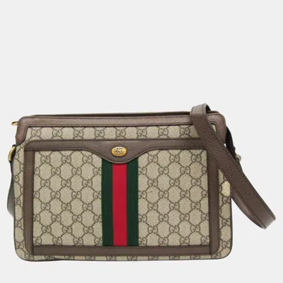 Pre-owned Gucci Ophidia Beige Pvc Shoulder Bag