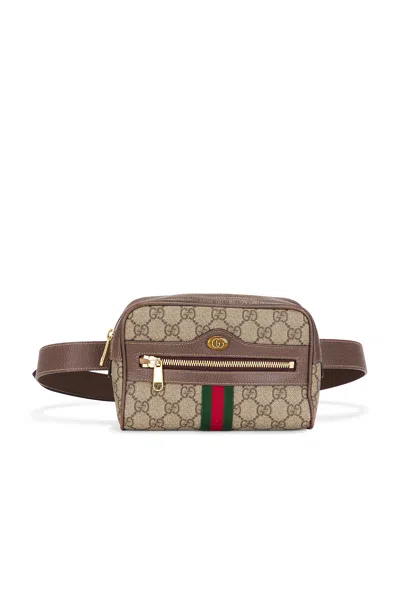 Pre-owned Gucci Ophidia Belt Bag In Beige