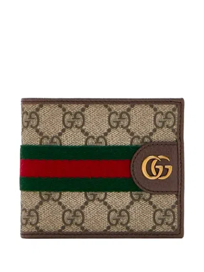Gucci Ophidia Bi-fold Wallet In Brown