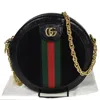 GUCCI GUCCI OPHIDIA BLACK LEATHER SHOULDER BAG (PRE-OWNED)