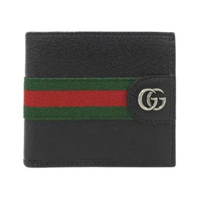 Pre-owned Gucci Ophidia Black Leather Wallet (bi-fold) ()