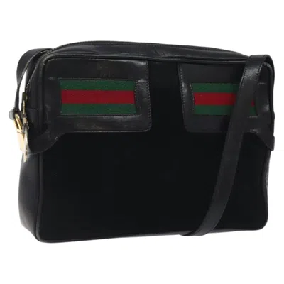 Pre-owned Gucci Ophidia Black Suede Shoulder Bag ()