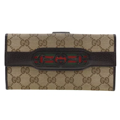 Gucci Ophidia Brown Canvas Wallet  ()