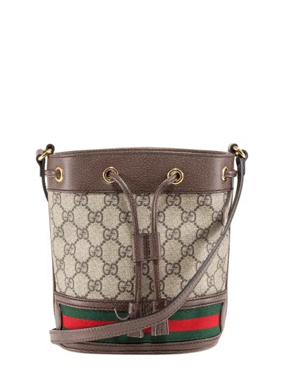 Gucci Ophidia Bucket Bag In Brown