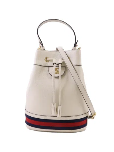 Pre-owned Gucci Ophidia Bucket Bag In Neutral