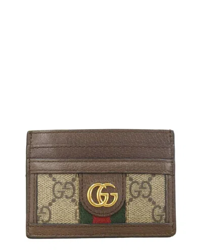 Gucci Ophidia Card Case (authentic Pre-loved) In Multi