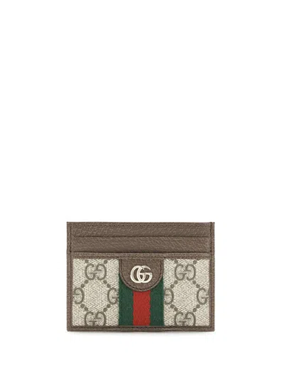 Gucci Ophidia Card Case In Beige