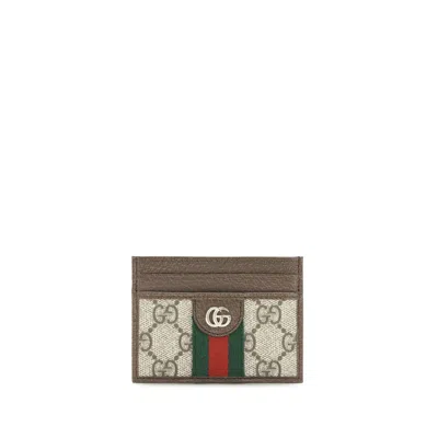 Gucci Ophidia Card Case In Brown