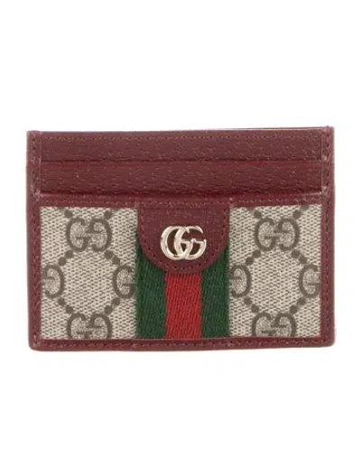 Pre-owned Gucci Ophidia Card Case Printed Card Holder