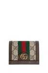 Gucci Ophidia Card Case In Sand