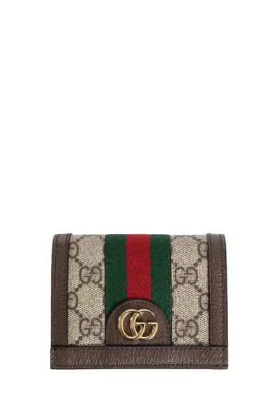 Gucci Ophidia Card Case In Sand
