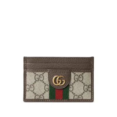 Gucci Ophidia Card Holder In Brown