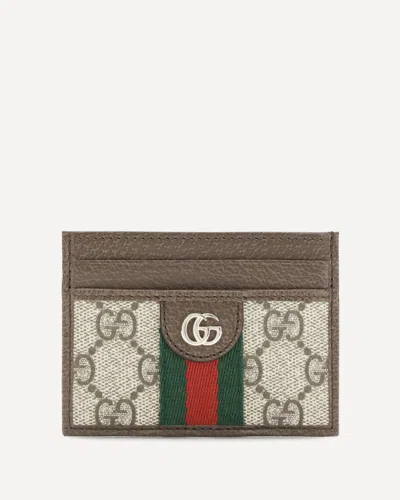 Gucci Ophidia Card Holder In Brown