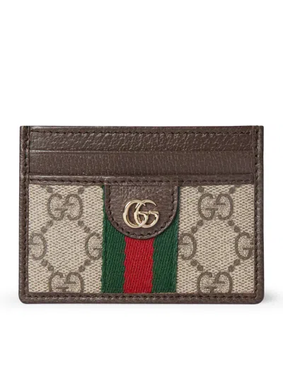 Gucci Ophidia Card Holder In Nude