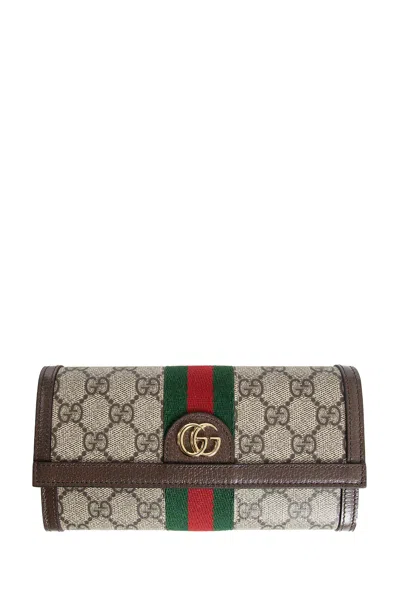 Gucci Ophidia Continental Wallet In Gray