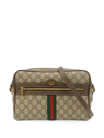 Pre-owned Gucci Ophidia Cross-body Bag In Neutrals