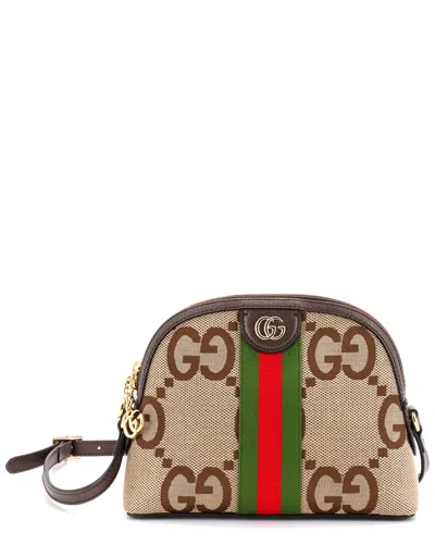 Gucci Ophidia Dome Shoulder Bag Jumbo Gg Canvas Small (authentic Pre-loved)