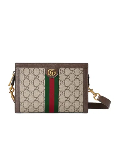 Gucci Ophidia Double G Super Mini Shoulder Bag In Nude