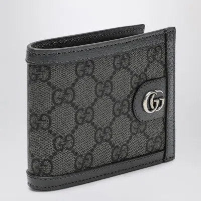Gucci Ophidia Fabric Wallet Gg Supreme Grey/black Men