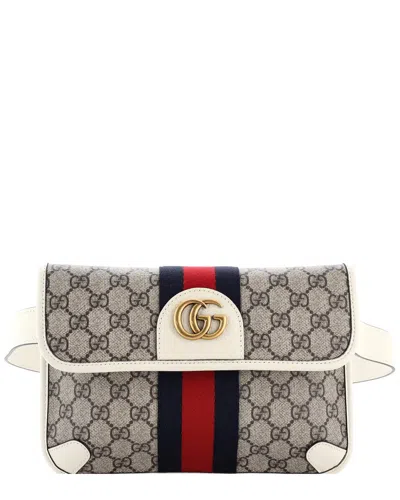 Pre-owned Gucci Ophidia Flap Belt Bag Gg Coated (authentic Pre-loved)