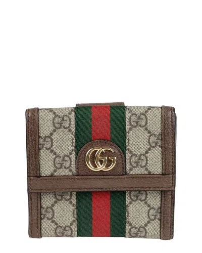 Pre-owned Gucci Ophidia French Flap Wallet (authentic Pre-loved)