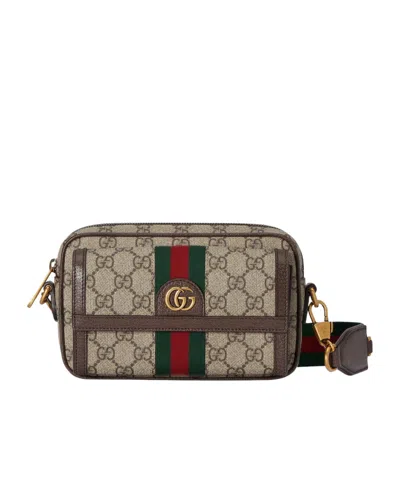 Gucci Ophidia Gg Mini Belt Bag In Brown
