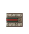 Gucci Ophidia Gg Bi-fold Wallet In Brown