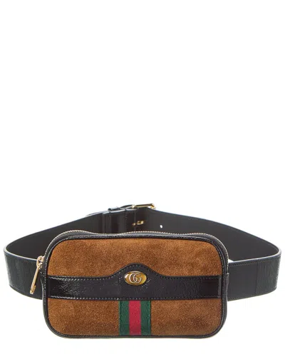 Gucci Ophidia Gg Canvas Belt Bag In Brown