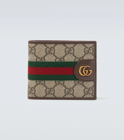 Gucci Ophidia Gg Canvas Bifold Wallet In Brown