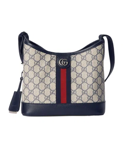 Gucci Ophidia Gg Canvas Shoulder Bag In Black