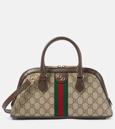 Gucci Ophidia Gg Canvas Shoulder Bag In Brown