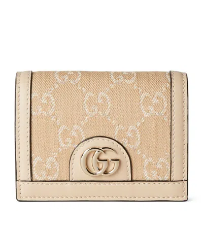 Gucci Ophidia Gg Card Case Wallet In Neutral