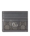 Gucci Gg Monogram Card Holder In Gray
