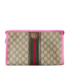 Gucci Ophidia Gg Clutch Bag In Nude