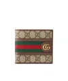 Gucci Ophidia Gg Bi-fold Wallet In Green