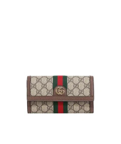 Gucci Woman Wallet Woman Beige Wallets In Multicolor