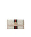 Gucci Ophidia Gg Continental Wallet In Nude