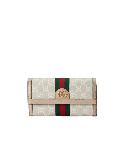 Gucci Ophidia Gg Continental Wallet In Nude