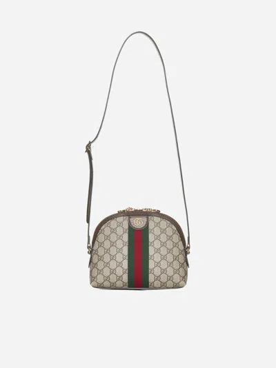 Gucci Ophidia Gg Fabric Shoulder Bag In Brown