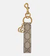 Gucci Ophidia Gg Keychain In Brown