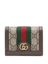 Gucci Ophidia Gg Leather Wallet In Brown