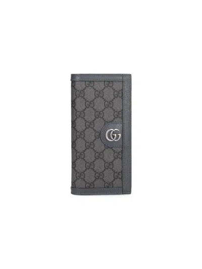 Gucci "ophidia Gg" Long Bi-fold Wallet – Grey In Gray