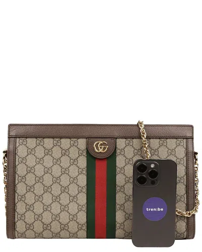 Gucci Ophidia Gg Medium Shoulder Bag (authentic Pre-loved) In Brown