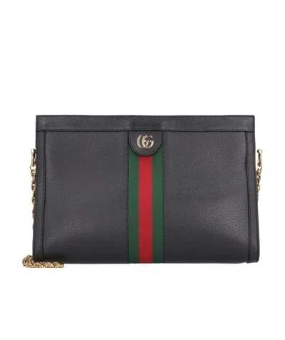 Gucci Ophidia Gg Medium Shoulder Bag In Black