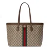 Gucci Women Ophidia Gg Medium Tote Bag In Brown