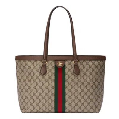 Gucci Ophidia Gg Medium Tote In Beige