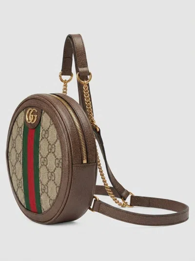 Gucci Ophidia Gg Mini Backpack In Beige/ebony