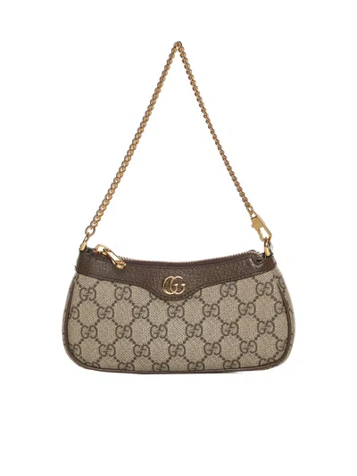Gucci Ophidia Gg Mini Bag In Brown