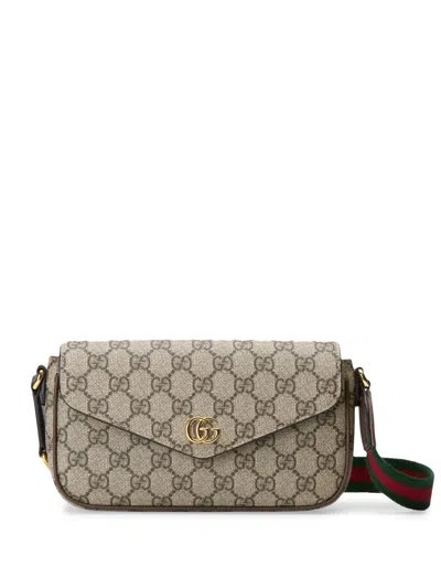 Gucci Ophidia Gg Mini Bag In Brown