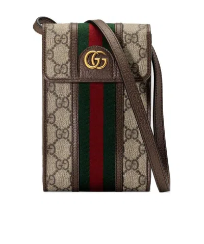 Gucci Ophidia Gg Mini Bag In Brown